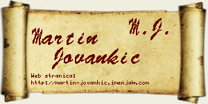 Martin Jovankić vizit kartica